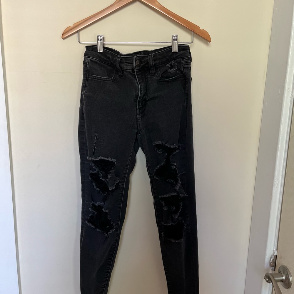 American Eagle black skinny jeans